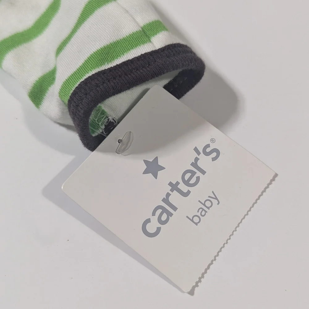 Carter's Striped Newborn One Piece with Monkey Design